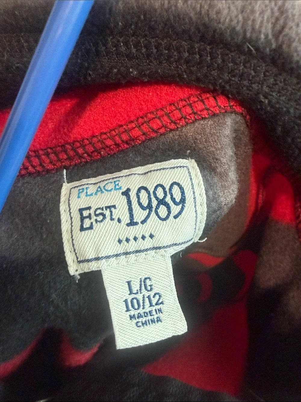 The Children's Place Red and Gray Striped Half-Zip Sweater